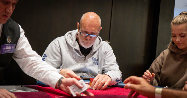 Peder Behr playing the The Hendon Mob Championship Day 1A at The Festival Malta