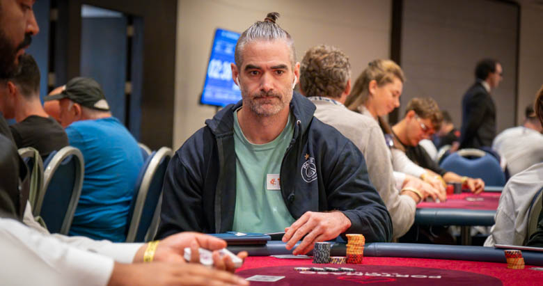 Richard Guy Frantz Sambron playing the The Hendon Mob Championship Day 1A at The Festival Malta
