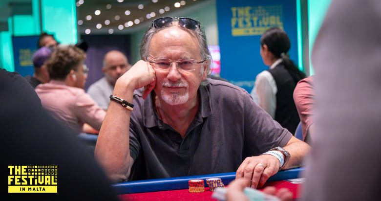 Didier Robert Olivier Darracq playing the The Hendon Mob Championship Day 1B at The Festival Malta