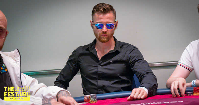 Semen Karyi playing the The Hendon Mob Championship Day 1B at The Festival Malta
