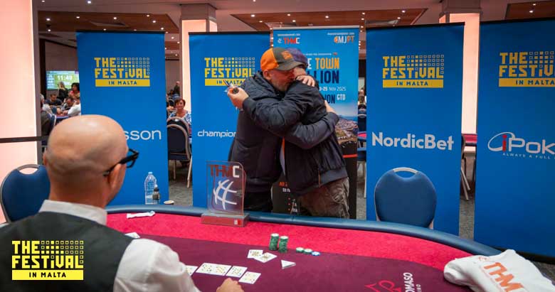 Champion playing the The Hendon Mob Championship Day 2 at The Festival Malta