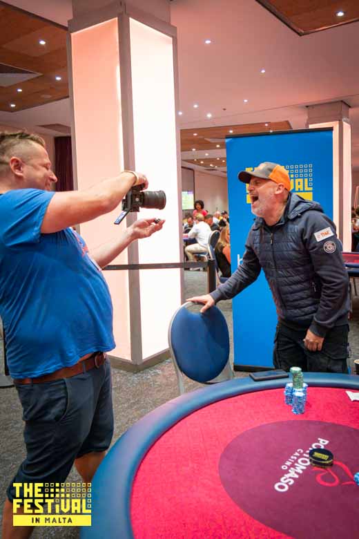 Champion playing the The Hendon Mob Championship Day 2 at The Festival Malta