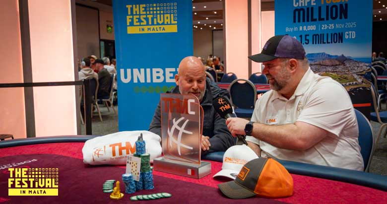 Champion playing the The Hendon Mob Championship Day 2 at The Festival Malta