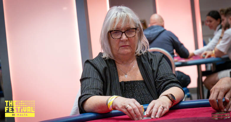 Wilhelmine Helena Connolly playing the The Hendon Mob Championship Day 2 at The Festival Malta