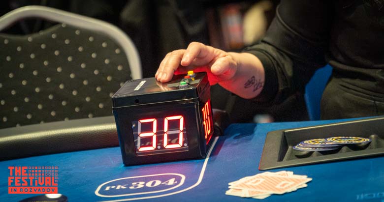 Poker action during the Bounty Hunter Days Mystery Bounty Final Day at The Festival Rozvadov