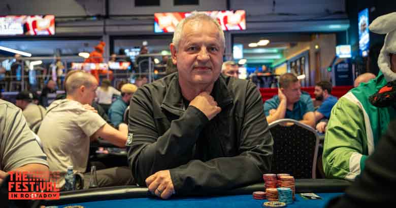 Klaus Bauer playing the Bounty Hunter Days Mystery Bounty Final Day at The Festival Rozvadov