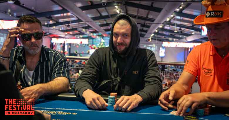 Maciej Lewandowski playing the Bounty Hunter Days Mystery Bounty Final Day at The Festival Rozvadov