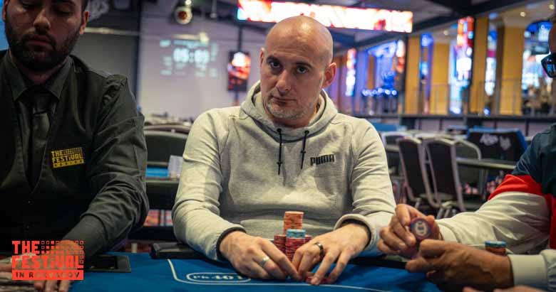 Andrea Tropea playing the Bounty Hunter Days Mystery Bounty Day 1C at The Festival Weekend Rozvadov