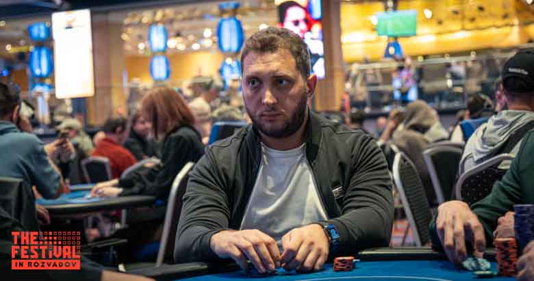 Hayk Manasyan playing the Main Event Day 1A at The Festival Weekend Rozvadov