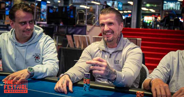 Uldis Lejnieks playing the Main Event Day 1A at The Festival Weekend Rozvadov