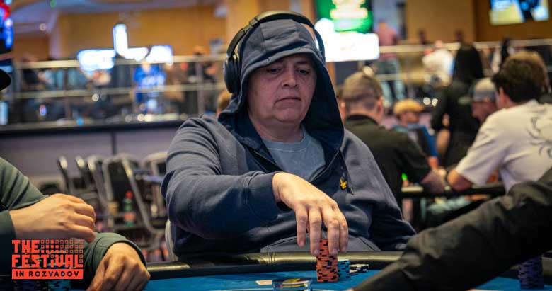 Catalin Paul Diac playing the Main Event Day 1C at The Festival Weekend Rozvadov