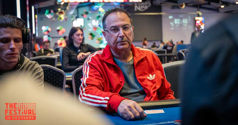Ehud Agnon playing the Main Event Day 1C at The Festival Weekend Rozvadov