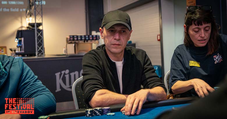 Florin Adrian Bilan playing the Main Event Day 1C at The Festival Weekend Rozvadov