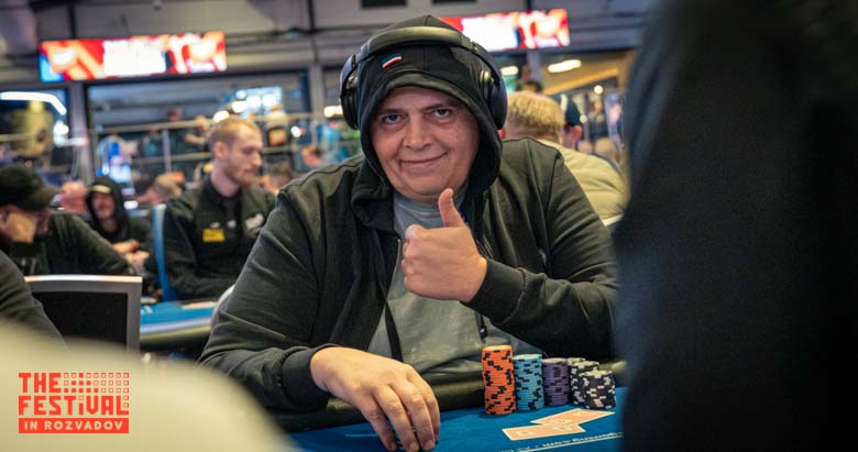 Catalin Paul Diac playing the Main Event Day 1D at The Festival Weekend Rozvadov