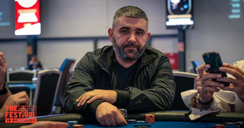 Suren Saiian playing the Main Event Day 1D at The Festival Weekend Rozvadov
