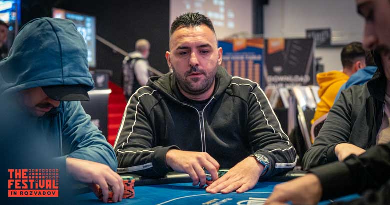 Giovanni Battista Gaiulli playing the Main Event Day 1F at The Festival Weekend Rozvadov