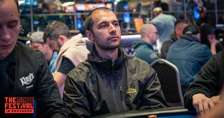 Hristo Alekseev Dimitrov playing the Main Event Day 1F at The Festival Weekend Rozvadov