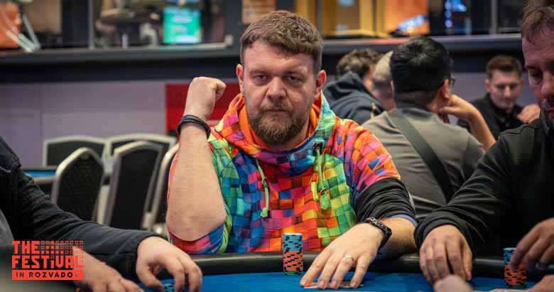 Michal Materna playing the Main Event Day 1F at The Festival Weekend Rozvadov