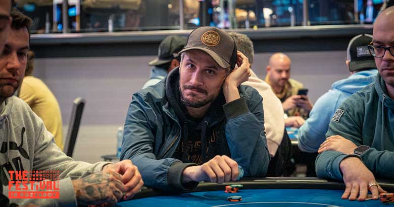 Ondrej Mar playing the Main Event Day 1F at The Festival Weekend Rozvadov