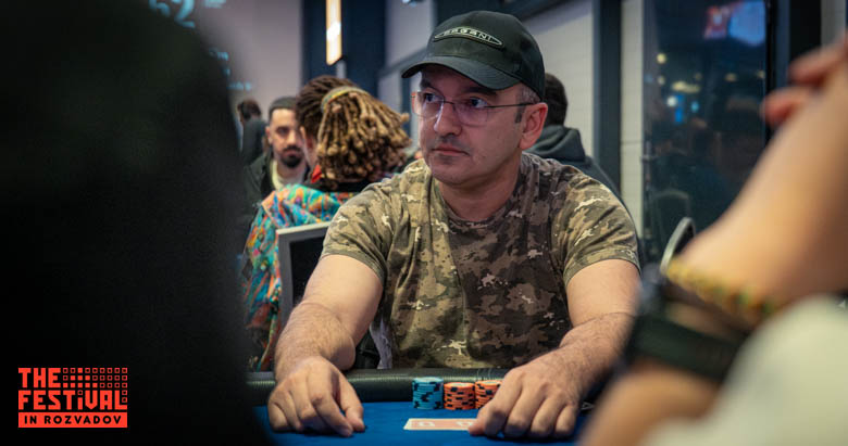 Alexandru Pintilie playing the Main Event Day 2 at The Festival Weekend Rozvadov