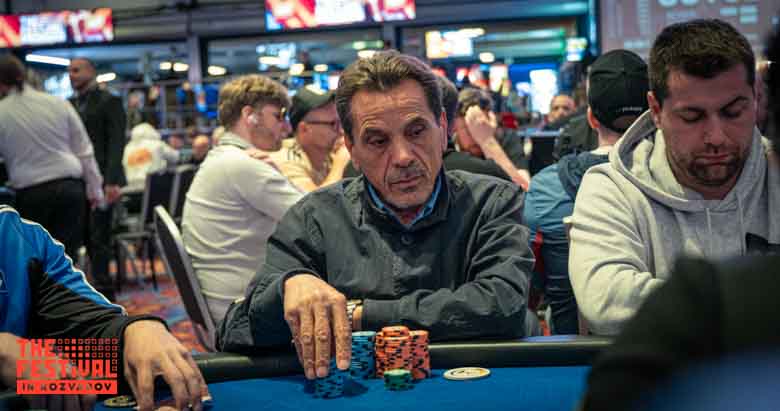 Antonio Iannei playing the Main Event Day 2 at The Festival Weekend Rozvadov