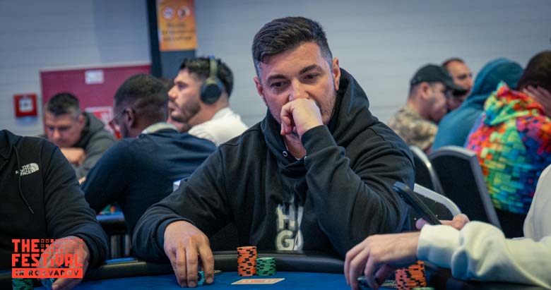 Ciprian Paunescu playing the Main Event Day 2 at The Festival Weekend Rozvadov
