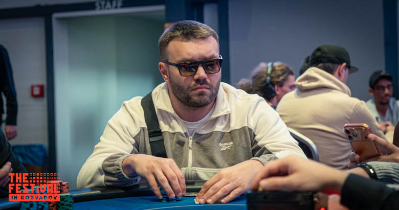 Dragan Ignjatovski playing the Main Event Day 2 at The Festival Weekend Rozvadov