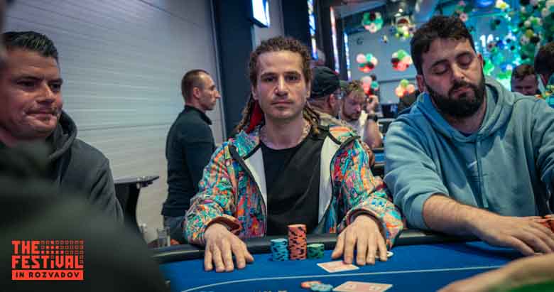 Ercan Gokturk Hasan playing the Main Event Day 2 at The Festival Weekend Rozvadov