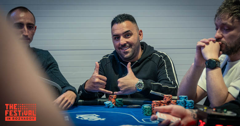 Giovanni Battista Gaiulli playing the Main Event Day 2 at The Festival Weekend Rozvadov