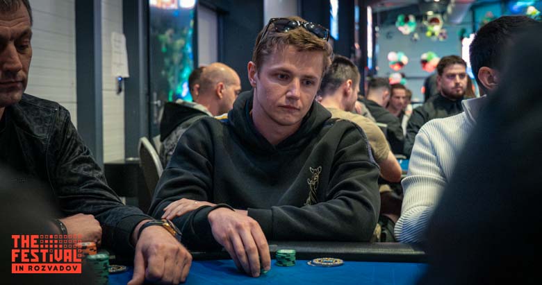 Matej Kukula playing the Main Event Day 2 at The Festival Weekend Rozvadov