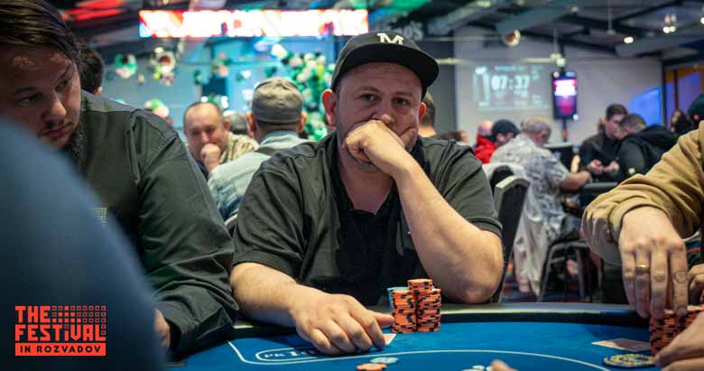 Maximilian Groth playing the Main Event Day 2 at The Festival Weekend Rozvadov