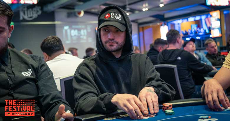 Stefan Cosmin Tanase playing the Main Event Day 2 at The Festival Weekend Rozvadov