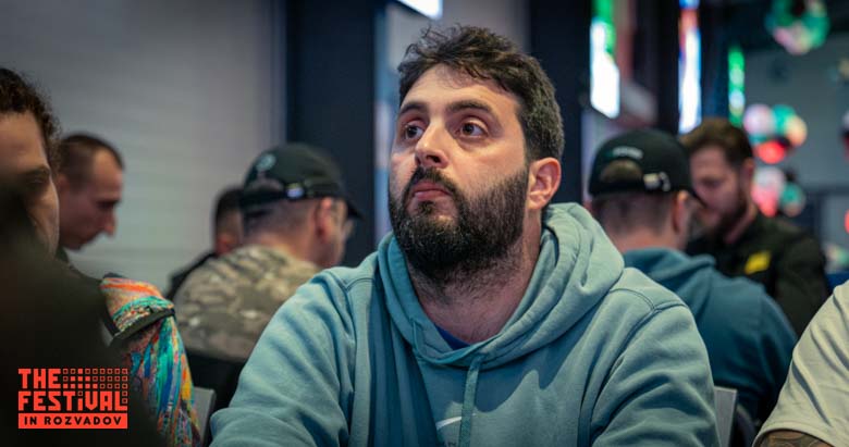 Yoav Levy playing the Main Event Day 2 at The Festival Weekend Rozvadov