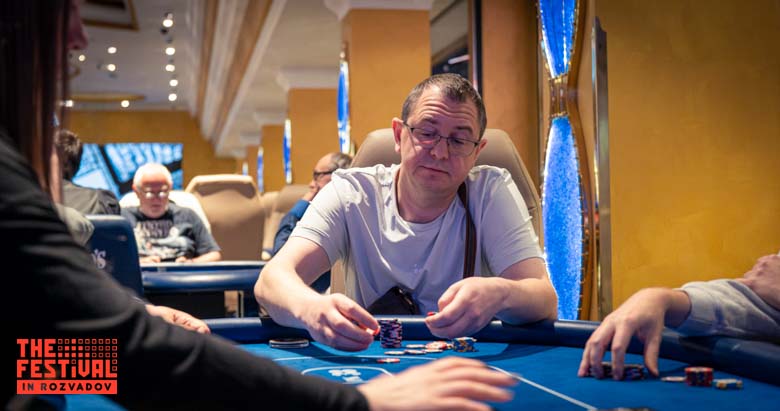 Deniss Lebedevs playing the Mixed Games Main Event Torses Day 1A at The Festival Weekend Rozvadov