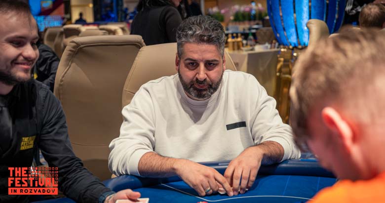Sarharib Karatas playing the Mixed Games Main Event Torses Day 1B at The Festival Weekend Rozvadov