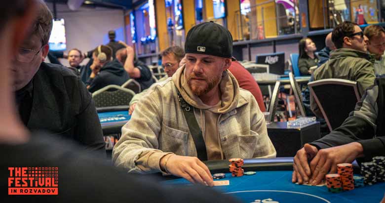 Bjoern Krause playing the The Hendon Mob Championship Day 1A at The Festival Weekend Rozvadov