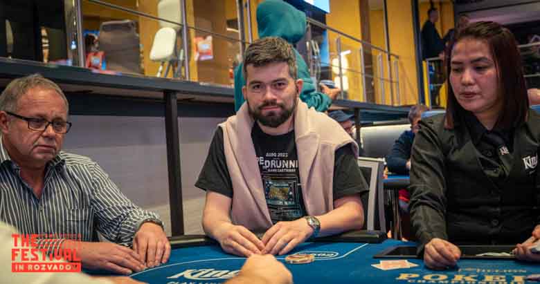 Iakub Franciszek Szczotka playing the The Hendon Mob Championship Day 1A at The Festival Weekend Rozvadov