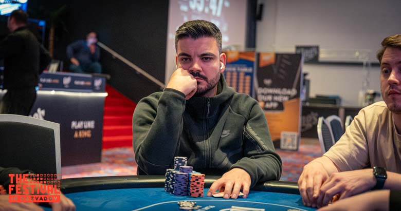 Ilias Alkhechen playing the The Hendon Mob Championship Day 1A at The Festival Weekend Rozvadov