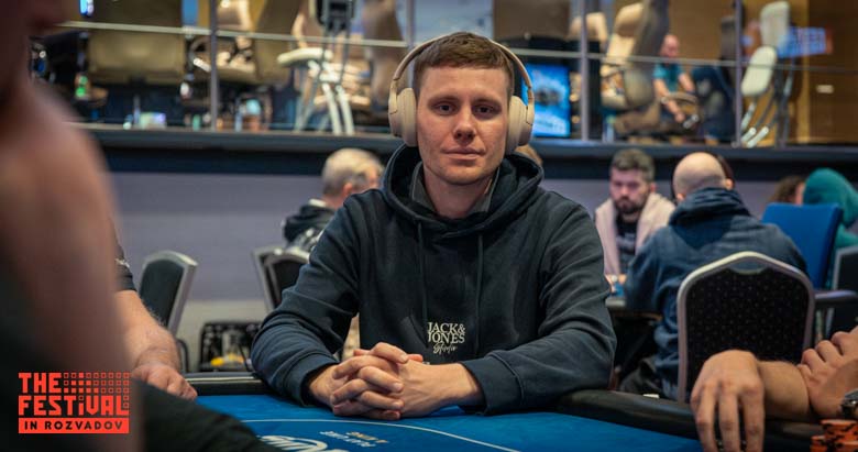 Maksim Belomestnoi playing the The Hendon Mob Championship Day 1A at The Festival Weekend Rozvadov