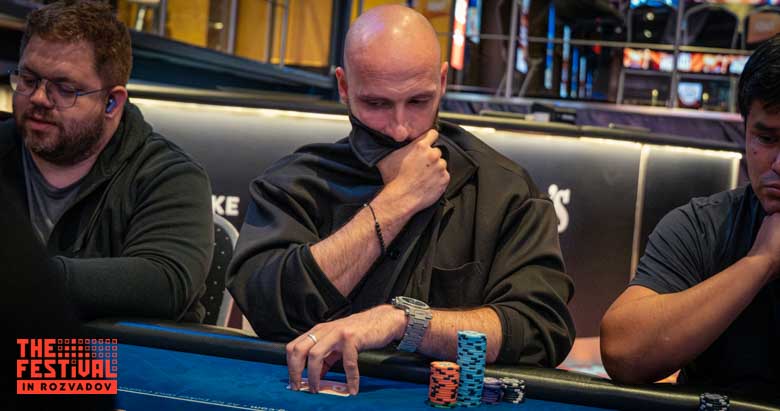 Nicolas Laurent Feuille playing the The Hendon Mob Championship Day 1A at The Festival Weekend Rozvadov