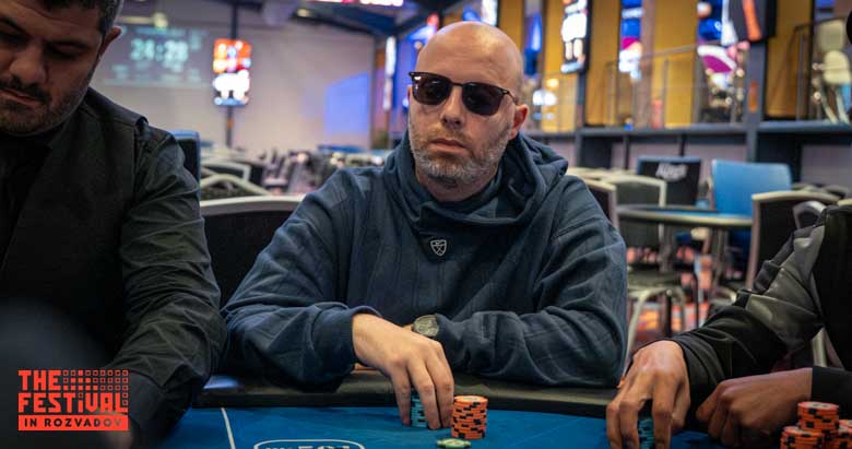 Rodolphe Cinirella playing the The Hendon Mob Championship Day 1A at The Festival Weekend Rozvadov