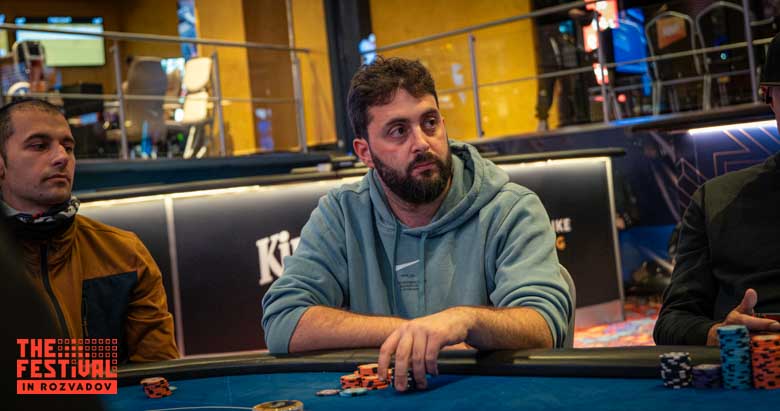 Yoav Levy playing the The Hendon Mob Championship Day 1A at The Festival Weekend Rozvadov