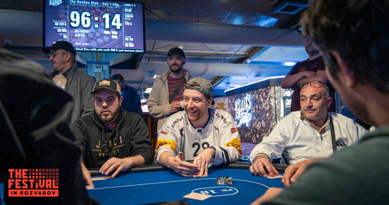 Poker action during the The Hendon Mob Championship Day 1C at The Festival Weekend Rozvadov