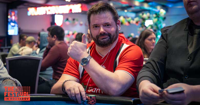 Andrew John Leathem playing the The Hendon Mob Championship Day 1C at The Festival Weekend Rozvadov