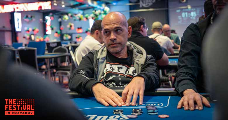 Artur Meburnutov playing the The Hendon Mob Championship Day 1C at The Festival Weekend Rozvadov