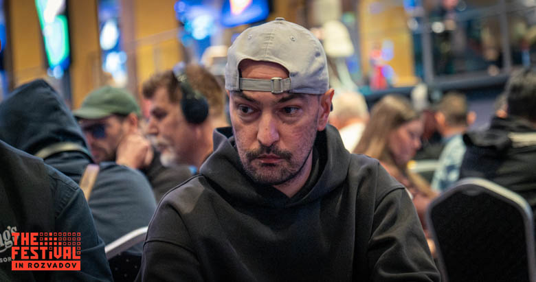 Bostjan Mozic playing the The Hendon Mob Championship Day 1C at The Festival Weekend Rozvadov