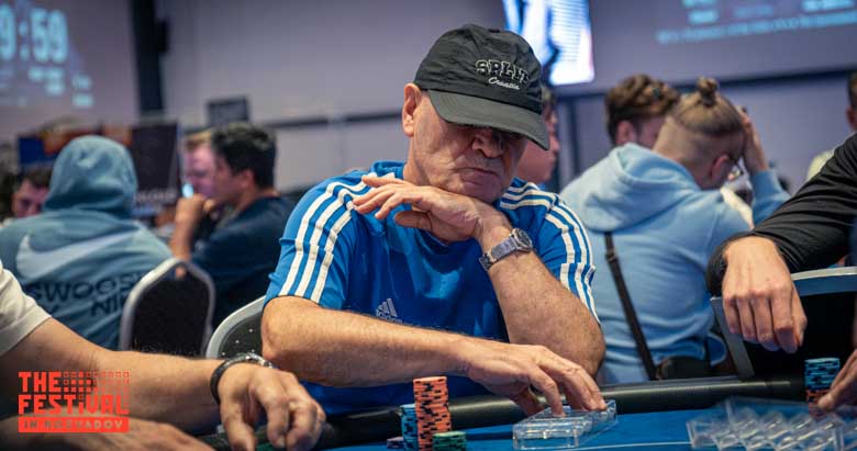 Ive Grancaric playing the The Hendon Mob Championship Day 1C at The Festival Weekend Rozvadov