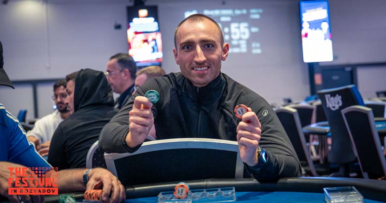 Karol Janiszewski playing the The Hendon Mob Championship Day 1C at The Festival Weekend Rozvadov