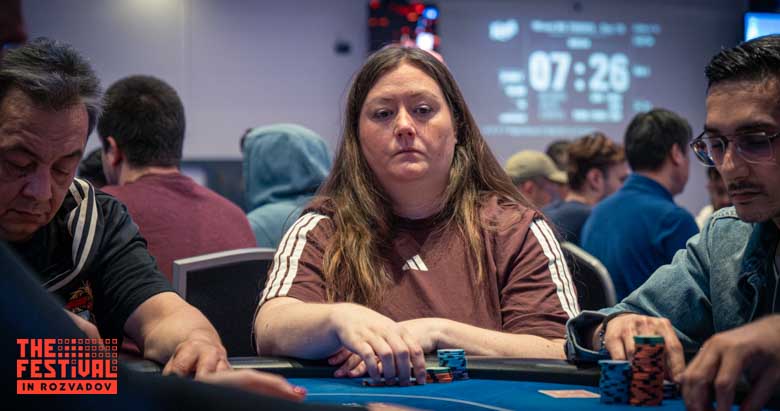 Maureen Lynn Bloechlinger playing the The Hendon Mob Championship Day 1C at The Festival Weekend Rozvadov