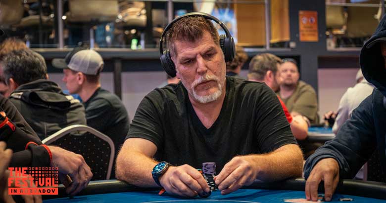 Moshe Meir playing the The Hendon Mob Championship Day 1C at The Festival Weekend Rozvadov